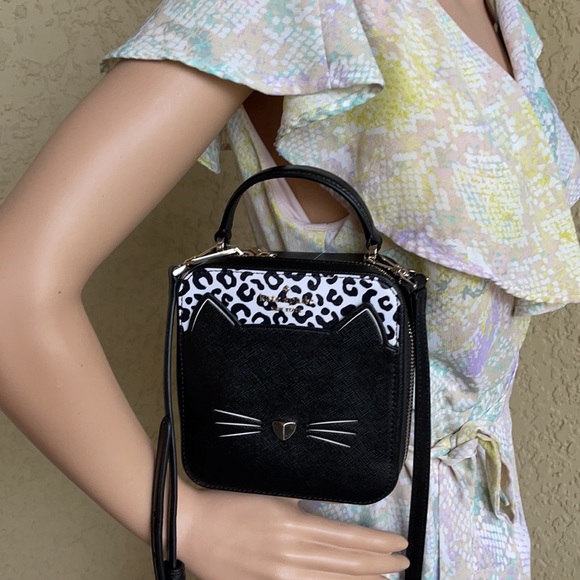Kate Spade meow cat daisy crossbody purse - Picture 11 of 16